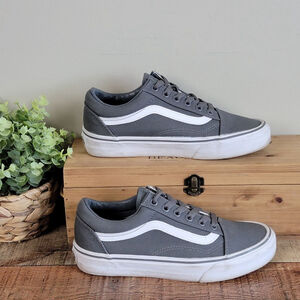 Vans 7 Old Skool SK8 Classic Low Top Shoes Canvas Gray Lace Up Skater Sneakers